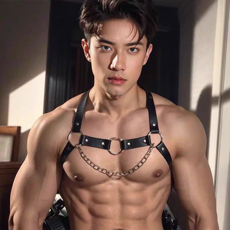 Sexy Men's Suspender Neckband Body Chain Punk Style Waist Shoulder Strap Chest Strap Shirt Belt Accessories Matchinging Uniform Sexy Men's Suspender Neckband Body Chain Punk Style Waist Shoulder Strap Chest Strap Shirt Belt Accessories Matchinging Uniform