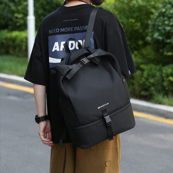 Basketball bag sports fitness men's training backpack dry and wet separation backpack swimming waterproof shoe storage bag shoulder bag