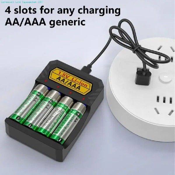 Type C Input 1.5V Lithium Battery Charger with 4 Slots - For