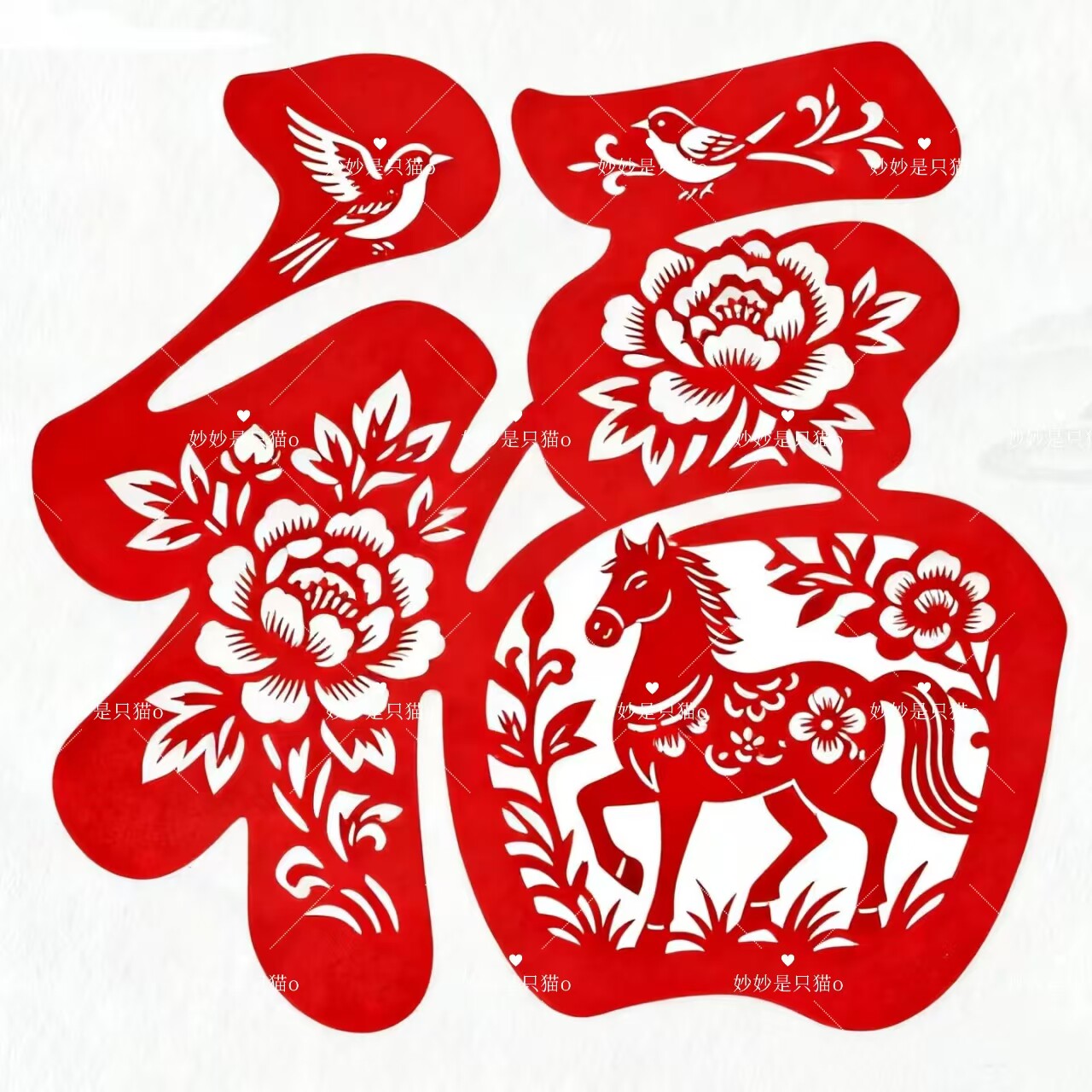 马年福字 7号 激光切割CAD线条图纸EPS、DXF多种格式电子图纸-淘宝Taobao | 天猫Tmall