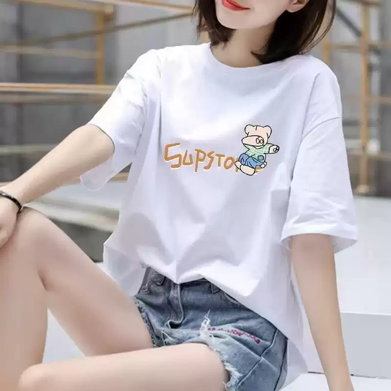Myju Summer Couple Pure Cotton Short-Sleeve Trendy Short-Sleeve Popular 26 New Style T-Shirt Unisex 1