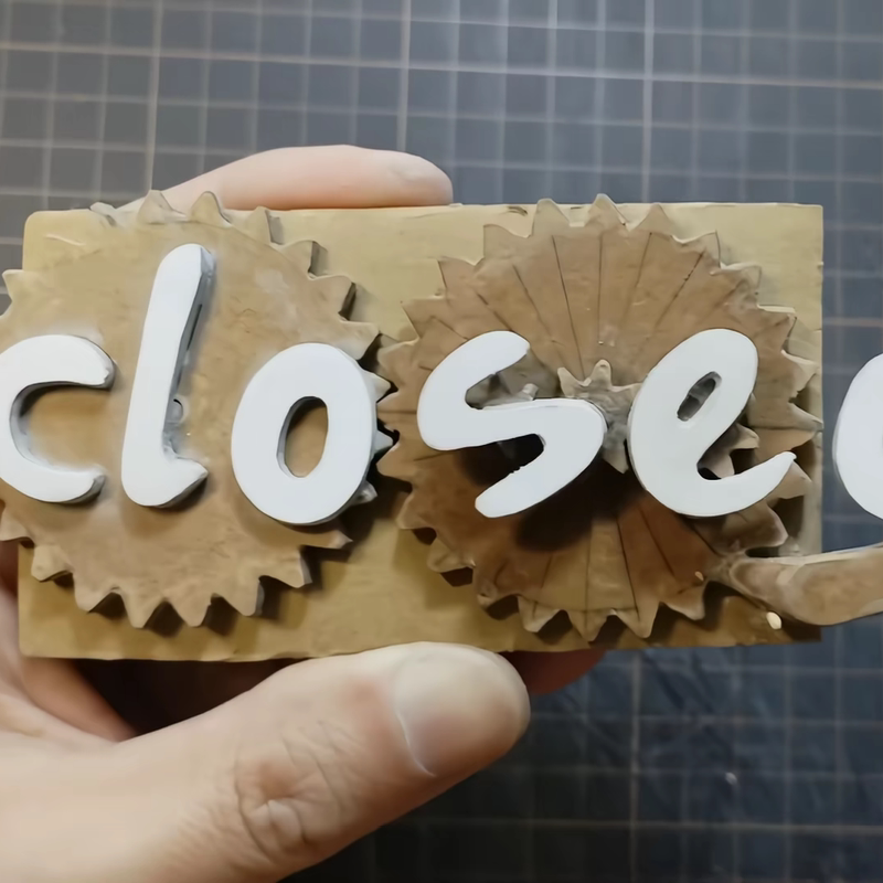 Openclosed Signboard Door Sign Switchable Creative Coffee Shop Flower Boutique Shop Decoration Gear Tabletop Ornament