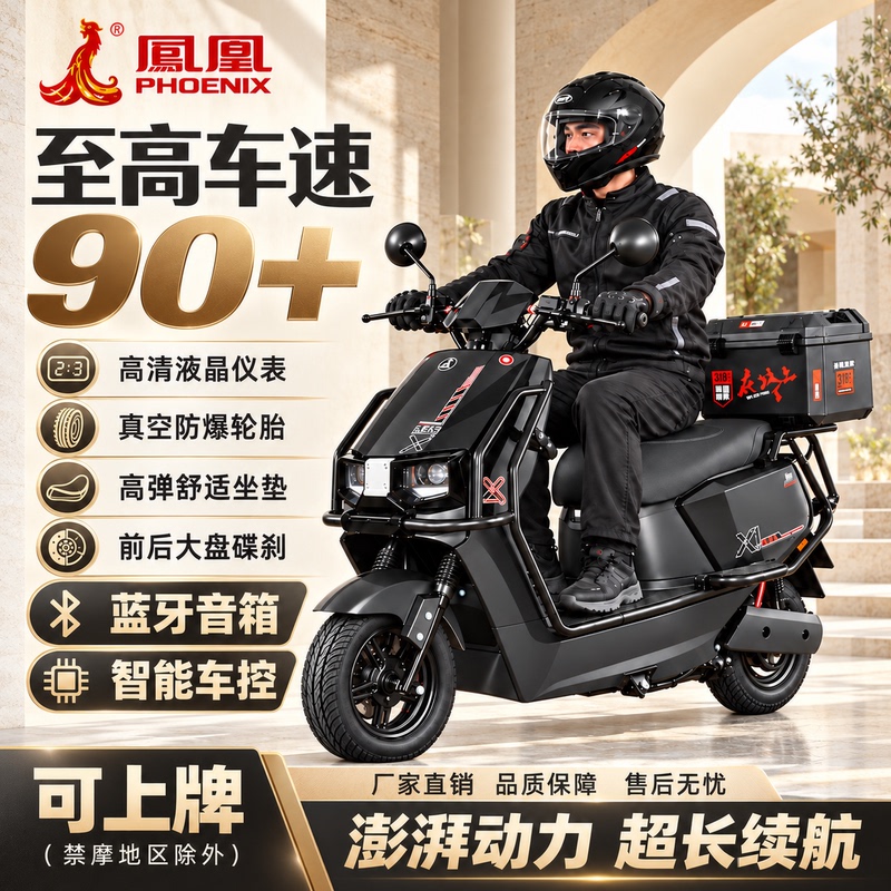 Phoenix Electric Motorcycle 72V Electric Vehicle 2026 New Model High-Speed Electric Scooter Long Range Delivery Electric Bike