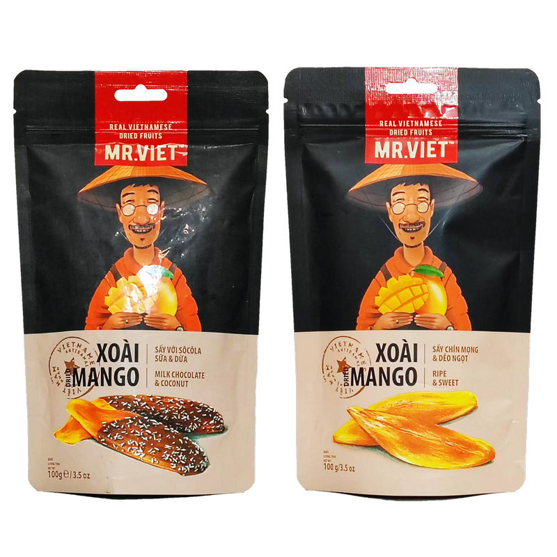 Vietnamese Original Mr.Viet Matcha Nut Milk Chocolate Coconut Flavor Mango Dried Fruit Snacks Vietnamese Original Mr.Viet Matcha Nut Milk Chocolate Coconut Flavor Mango Dried Fruit Snacks