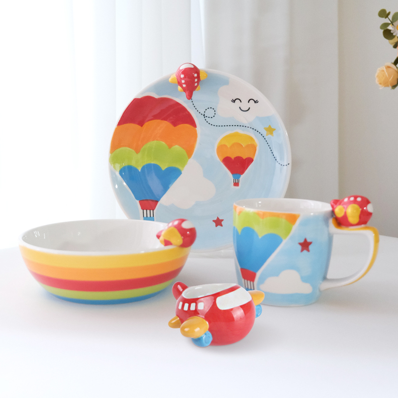 Marcamarco Thailand Imported Cartoon Ceramic Tableware, Cups, Bowls, Plates, Holiday, Birthday, Graduation Gifts, Small Airplane Marcamarco Thailand Imported Cartoon Ceramic Tableware, Cups, Bowls, Plates, Holiday, Birthday, Graduation Gifts, Small Airplane