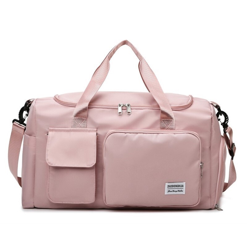 Retro Large-Capacity Travel Leather Bag for Men, Portable Waterproof Handbag, Suitcase Add-On Bag, Short-Distance Business Trip Storage Bag