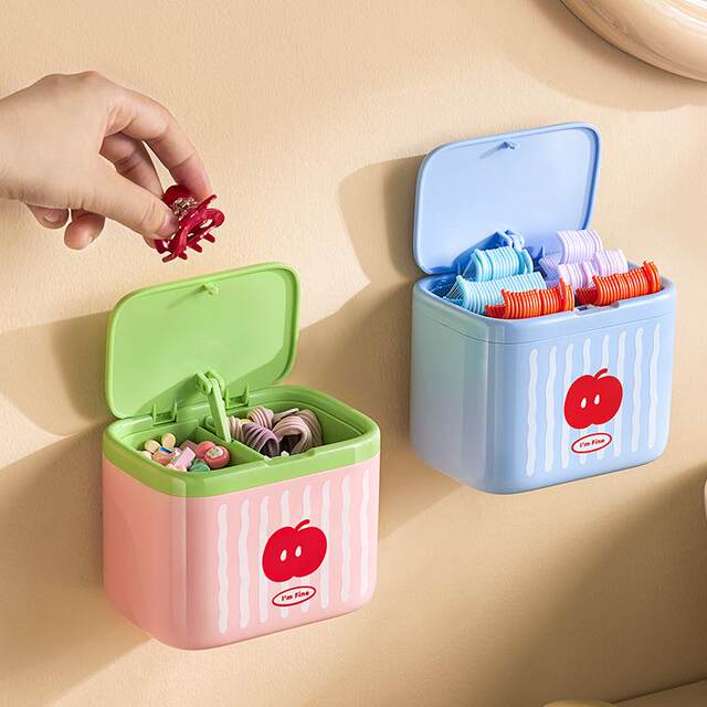 Self-designed automatic lifting and punch-free cotton swab makeup remover cotton, hair accessories and headband desktop storage box
