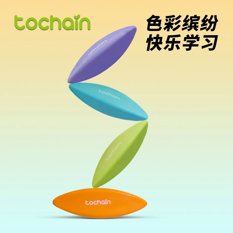 【Tochain】Colorful Triangular Erasers with High Erasing Power, Student Stationery, Easy to Grip and Erase