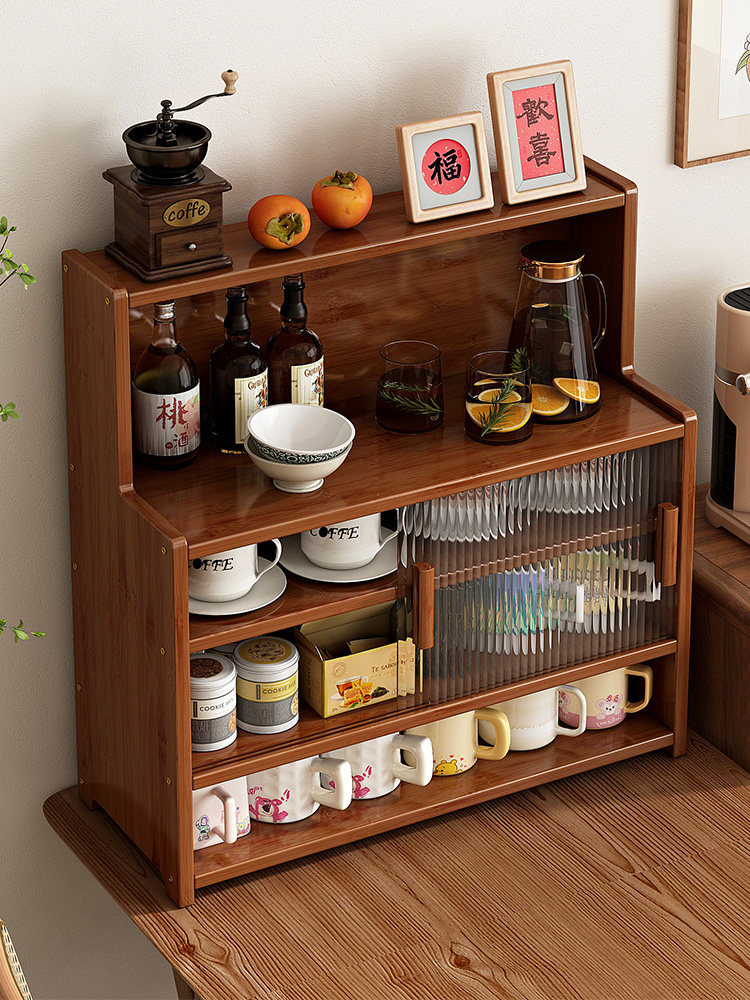 Desktop storage box dustproof storage rack cup storage cabinet kitchen tableware storage cabinet multi-function dish sorting rack