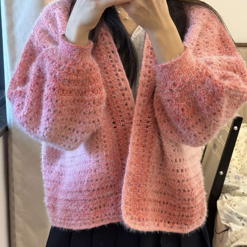 Hexagonal Cardigan Yarn Hand-Knitting Crochet Material Kit DIY Handmade Time-Killing Adult Crochet