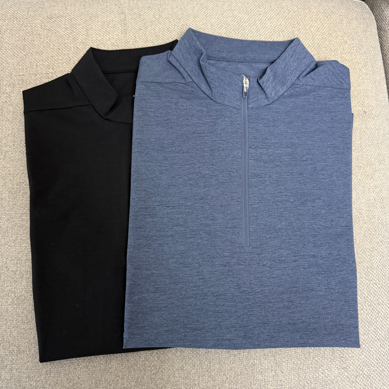 【2642002】T Men's Half-Zip T-Shirt 2 Colors