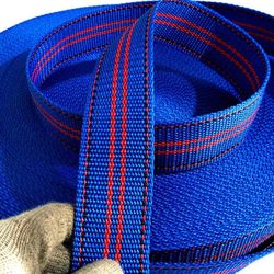 Blue cargo binding belt thickened Abrasion Resistant flat belt brake rope car fixing belt webbing tensioner belt