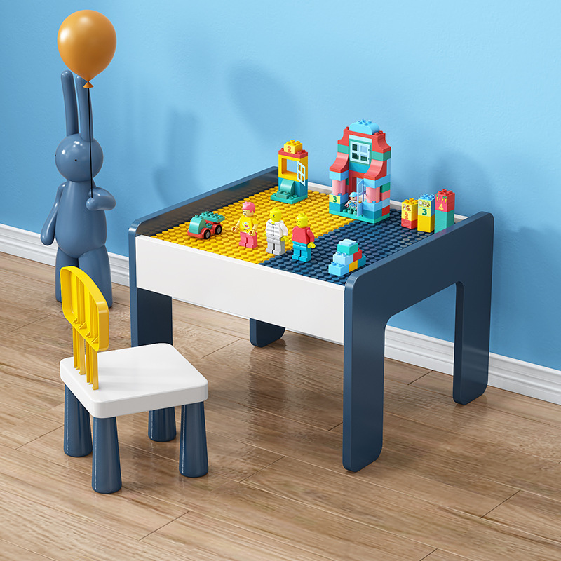 Building Block Table, Multi-Functional Toy Table, Kidsren's Large Particle Educational Assembly Game Table, Study Table, Gift for Boys and Girls Building Block Table, Multi-Functional Toy Table, Kidsren's Large Particle Educational Assembly Game Table, Study Table, Gift for Boys and Girls