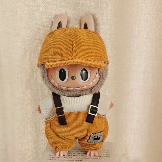 
Clothes only] First and second generation blind box Labubu baby clothes plush glue-elastic face doll pendant Labubu sitting pie