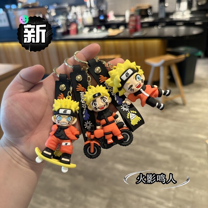 Cross-Border Cartoon Naruto Keychain Internet Celebrity Pendant Boys' Backpack Decoration Car Keychain Gift Wholesale Cross-Border Cartoon Naruto Keychain Internet Celebrity Pendant Boys' Backpack Decoration Car Keychain Gift Wholesale
