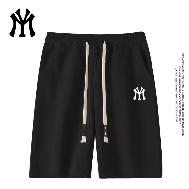 Official Authentic Trendy Brand White Five-Point Shorts for Men and Women, Casual Sports Shorts with Drawstring Mid-Length Pants Official Authentic Trendy Brand White Five-Point Shorts for Men and Women, Casual Sports Shorts with Drawstring Mid-Length Pants