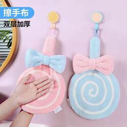 Children's Cute Hand Towel Small Towel Hanging Water Absorbent Soft Handkerchief thickened Quick-drying Bathroom Kitchen