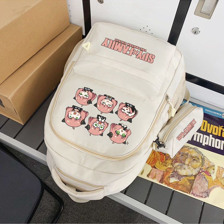 Spy Family Anya Anime Backpack Spy Family Japanese Style Large Capacity School Bag Backpack