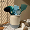 Shinon Korean simple ceramic drain tube chopstick cage holder spoon fork tableware large chopstick tube spatula storage rack spoon