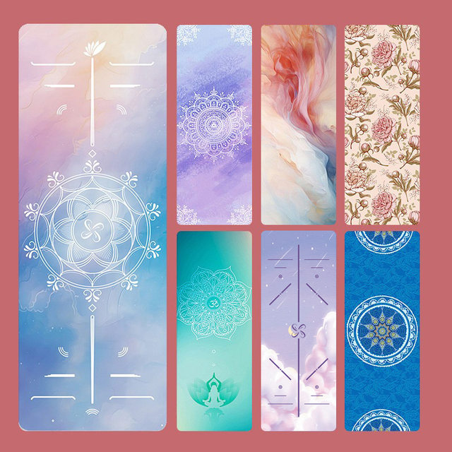 Natural Rubber Non-Slip Ultra-Thin Yoga Mat Cloth, Suede Professional Foldable Portable Travel Beginner-Friendly