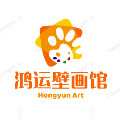 鸿运壁画馆的LOGO