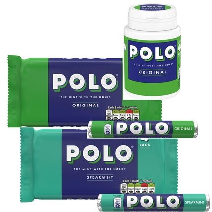 British Polo Mint Original Spearmint Hole Mint Original Pointed Leaf Mint