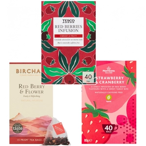 Британский чай Tetley Tesco Morrisons Birchall Red Berries Tea красный ягодный чай