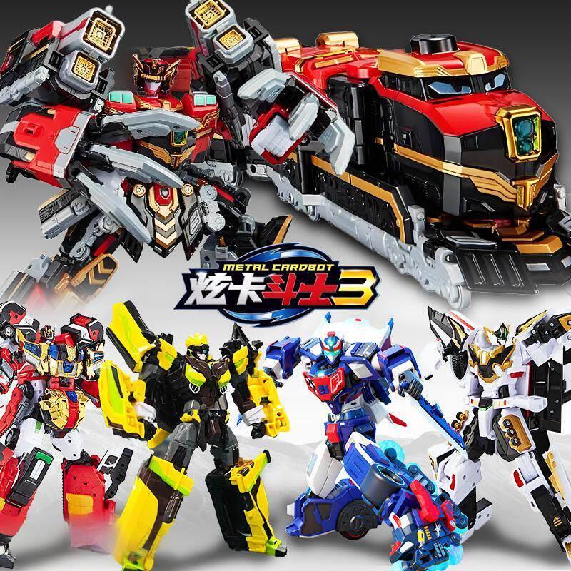 Dazzling Blue Boy Lightning S Flash Card Thunder Toy Fighter 3-Track Transforming Giant Speed Machine Phantom Season 3