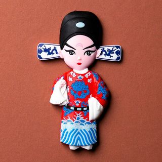 Chinese style peking opera facial makeup opera characters refrigerator magnet stickers home decoration send foreign gifts abroad