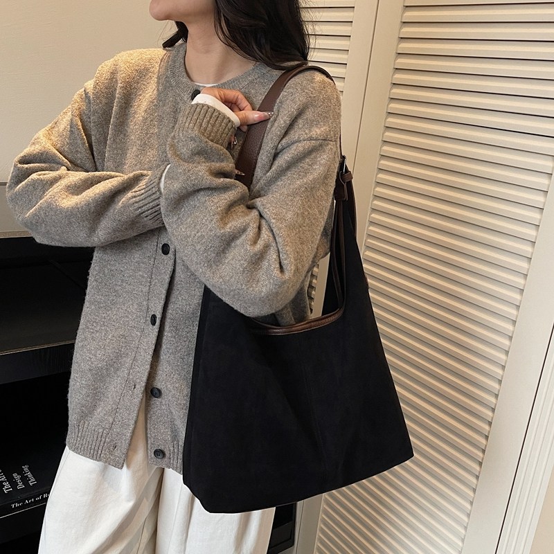 Lazy Style Retro Leopard Print Bag for Women 2025 New Large Capacity Tote Bag Autumn and Winter Work Clothing Shoulder Crossbody Large Bag