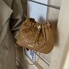 This Year's Popular Small Bags for Women 2025 New Autumn and Winter Niche Design Quilted Chain Shoulder Bag Textured Bucket Bag