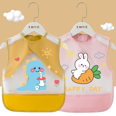 Baby Eating Bib Waterproof Infant Feeding Smock Sleeveless Anti-Dirt Apron for Boys and Girls Children's Dining Bib Kindergarten Apron — 5
