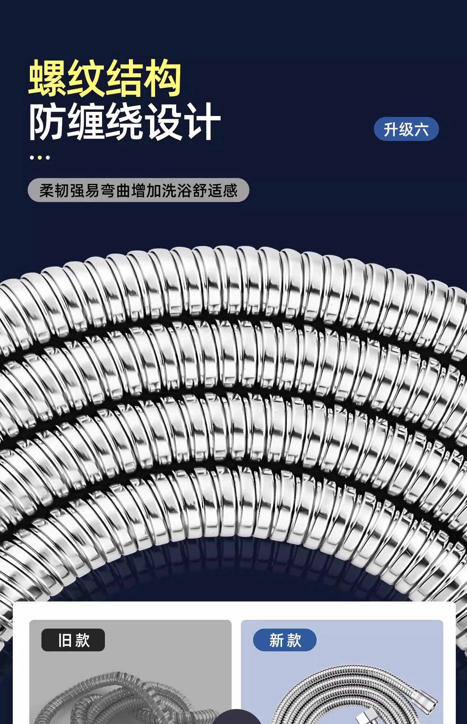 Wholesale stainless steel shower tubes, universal leak-proof shower hoses, showerheads, water pipes, hot water outlet shower tubes from the manufacturer undefined