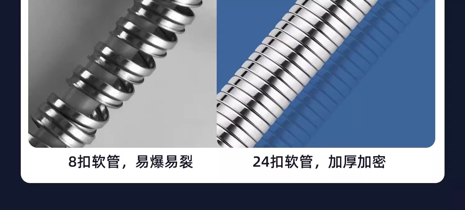 Wholesale stainless steel shower tubes, universal leak-proof shower hoses, showerheads, water pipes, hot water outlet shower tubes from the manufacturer undefined