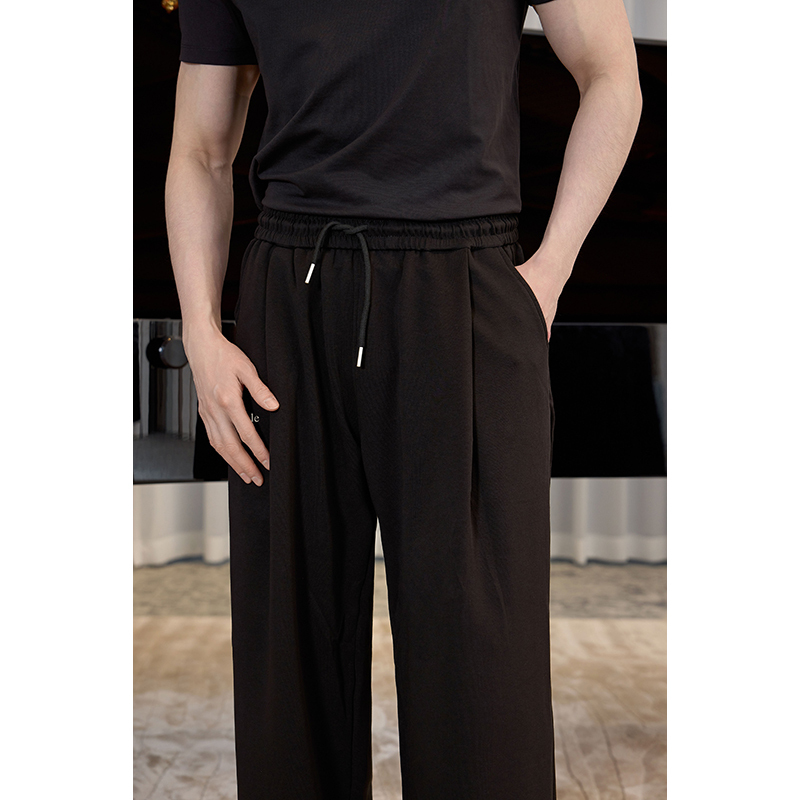 Cozy Rule Spring New Single Pleated Sweatpants｜Black, White