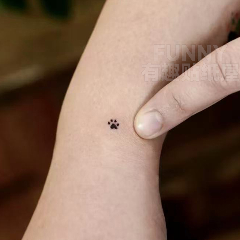 Mini Small Pattern Herbal Tattoo Stickers, Cute Ins-Style Footprints, Waterproof, Long-Lasting, Realistic, Personalized, Niche, for Wrists, Students