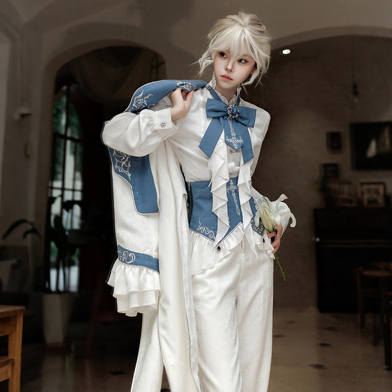 Moonlight Saint Knight Original Lolita Prince Outfit Youthful Neutral Style Pants Lolita Set Spring Moonlight Bear Moonlight Saint Knight Original Lolita Prince Outfit Youthful Neutral Style Pants Lolita Set Spring Moonlight Bear
