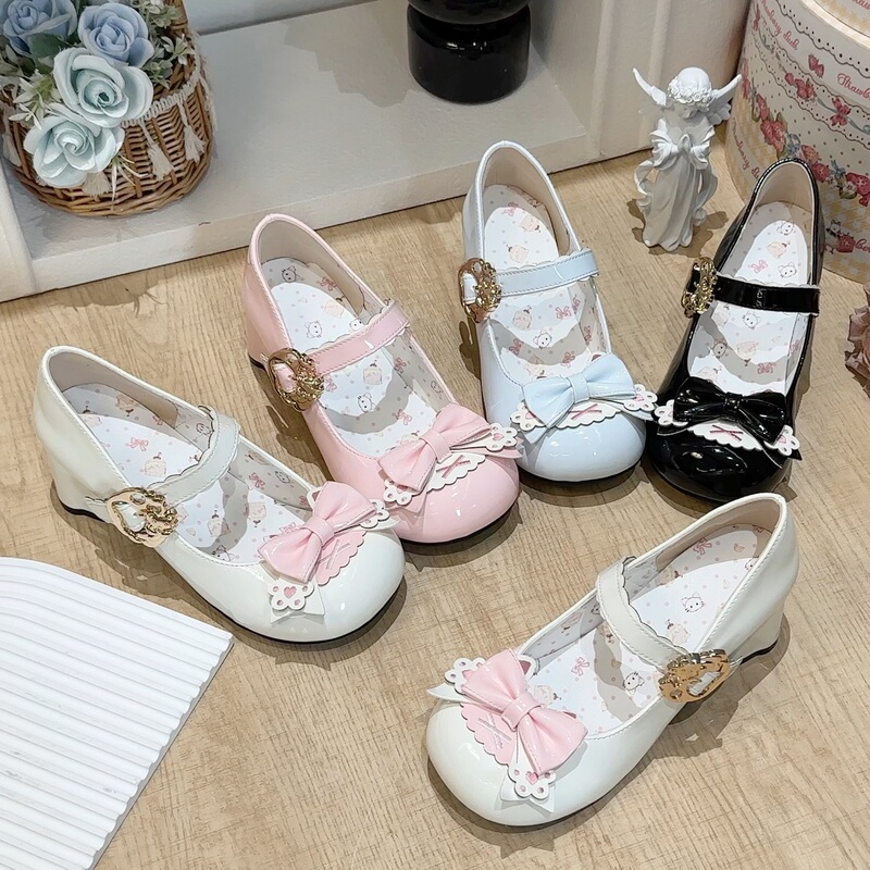 In Stock Meow Claw Party 3.0 Kitten Toast Lolita Cat Claw Bow Cat Head Heel Cute Sweet Women's Shoes