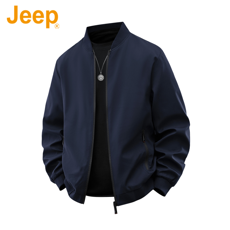 Jeep Men's Jacket Spring and Autumn New Trendy Brand Loose Casual Versatile Commuter Baseball Jacket Top Coat