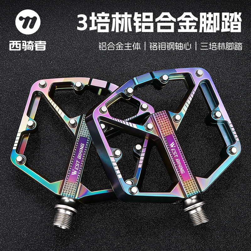 West Rider Bicycle Pedals Aluminum Alloy Triple Bearing Pedals Mountain Bike Bearing Pedals Cycling Equipment West Rider Bicycle Pedals Aluminum Alloy Triple Bearing Pedals Mountain Bike Bearing Pedals Cycling Equipment