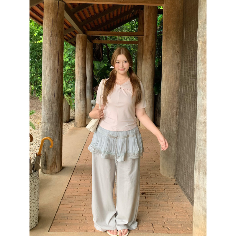 Yiiiiingy6/15 20:00 New Arrival【Ballet Studio】Heavy-Duty Three-Layer Satin Korean-Style Skirt Pants