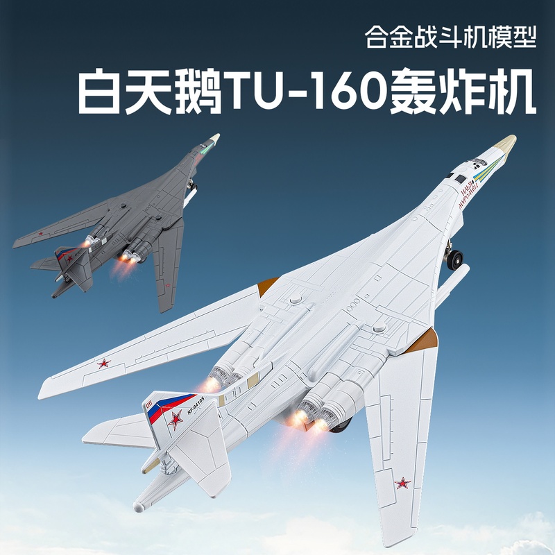 New Model of the White Swan Tu-160 Bomber Alloy Fighter Model Military Aircraft Model Collectible Toy Ornament New Model of the White Swan Tu-160 Bomber Alloy Fighter Model Military Aircraft Model Collectible Toy Ornament