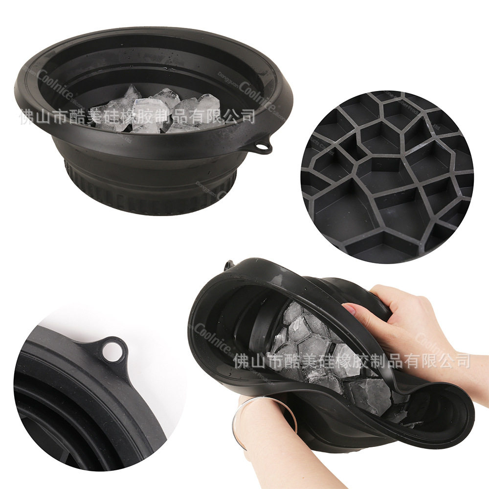 跨境新品硅胶冰敷脸盆折叠盆冰格模具冰浴桶!懒人护肤神器+颜值爆表!-足浴器-淘宝好物网