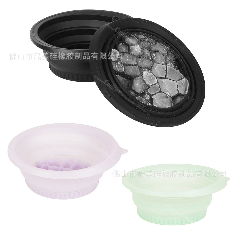 跨境新品硅胶冰敷脸盆折叠盆冰格模具冰浴桶!懒人护肤神器+颜值爆表!-足浴器-淘宝好物网
