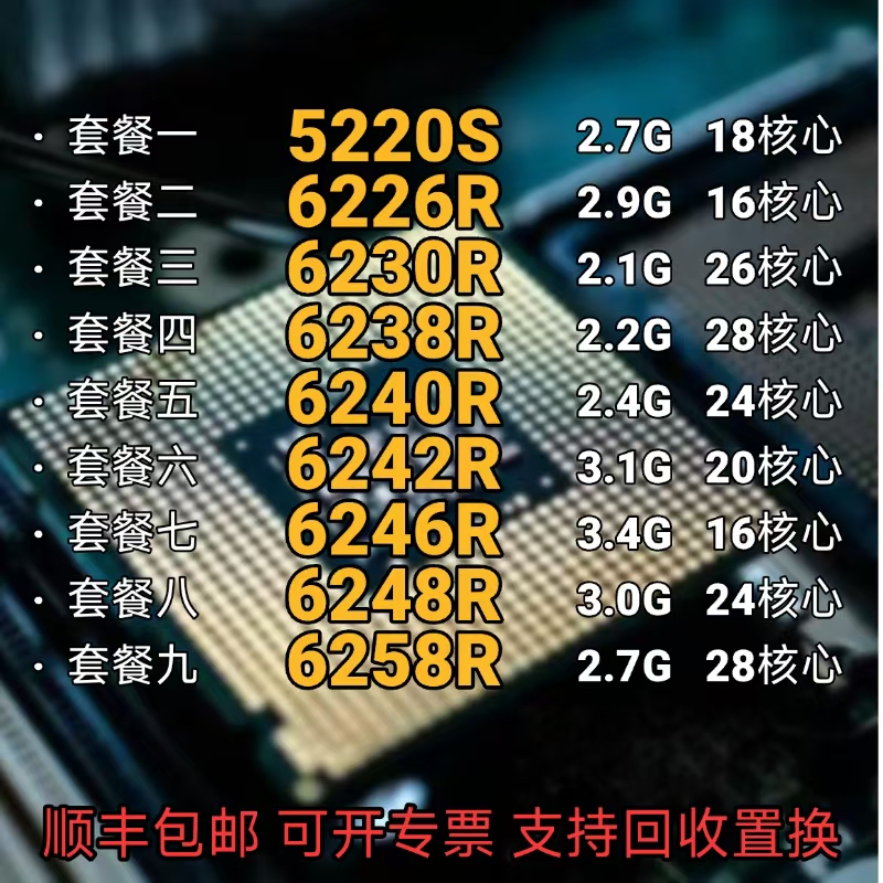 Zhiqiang 5220S 6226R 6230R 6238R 6240R 6242R 6246R 6248R 6258R