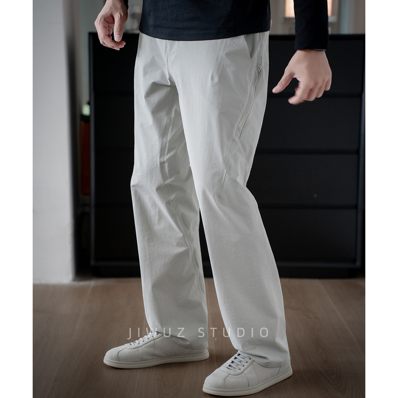 Jiwuz【Black Label Series】Autumn Urban Outdoor Micro-Textured Fully Laminated Water-Repellent Straight-Leg Casual Pants for Men Jiwuz【Black Label Series】Autumn Urban Outdoor Micro-Textured Fully Laminated Water-Repellent Straight-Leg Casual Pants for Men