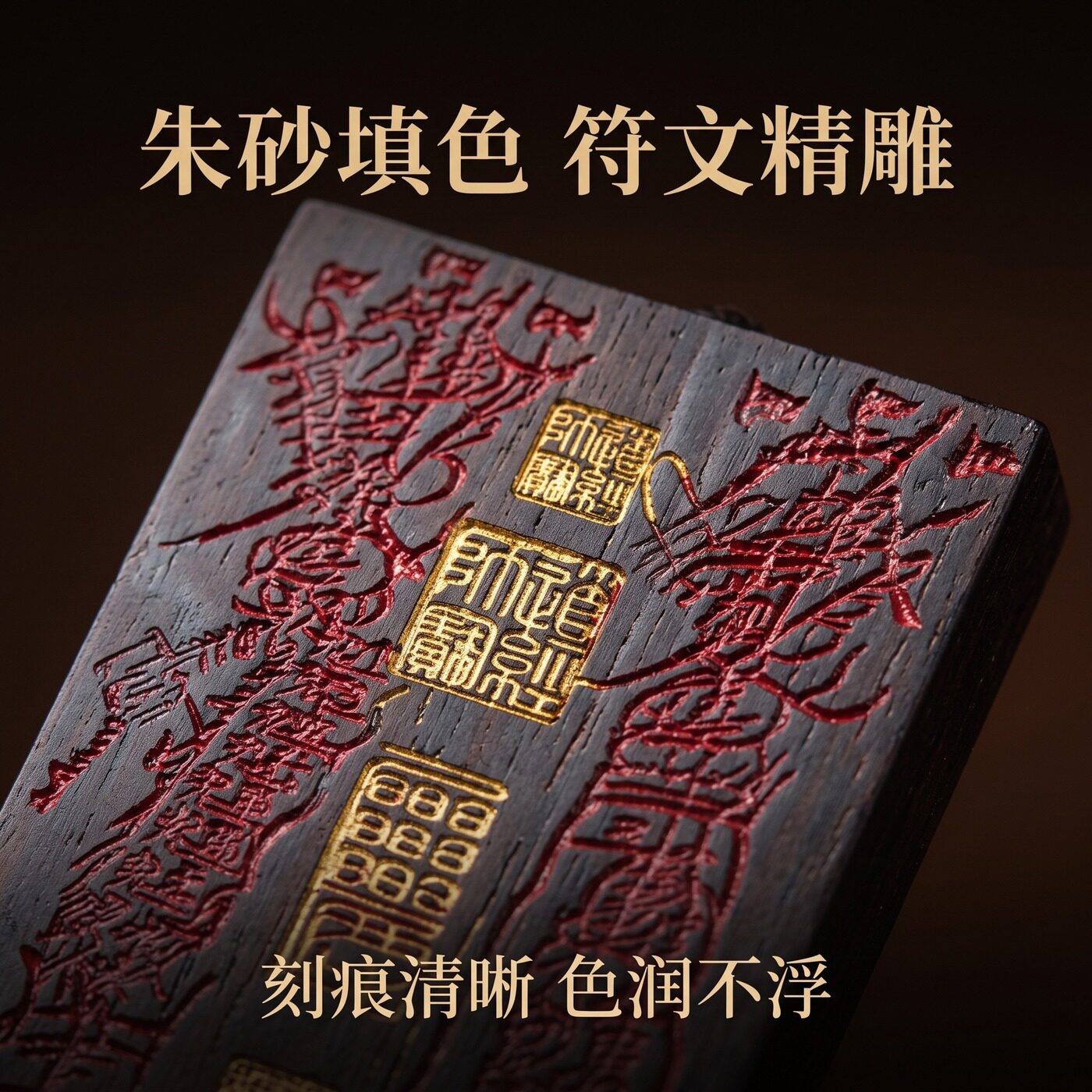 天然雷擊玉化棗木雕刻吊墜
