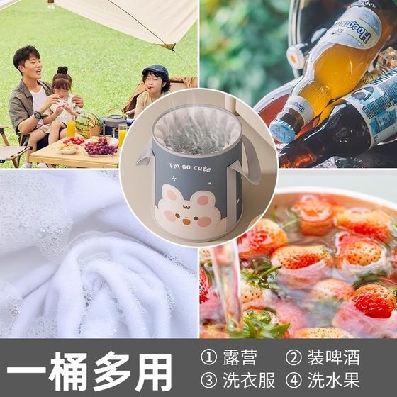 便携式可折叠户外水盆旅行泡脚袋洗衣盆洗脸盆泡脚桶旅游洗脚用品