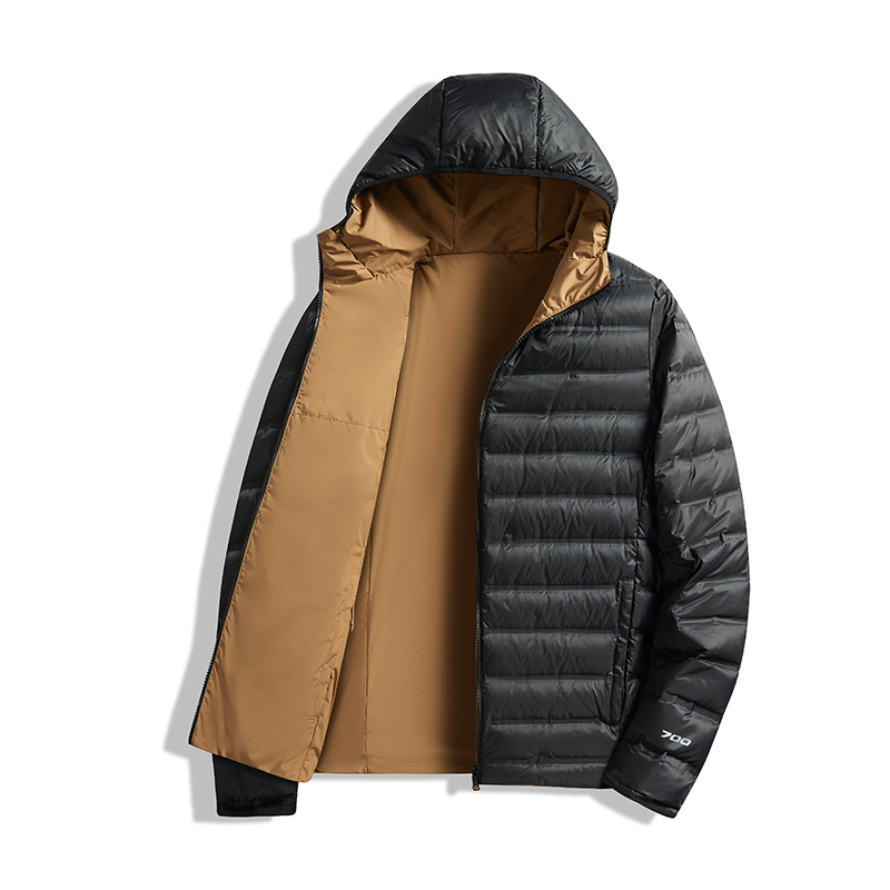 Xitu Lightweight down Jacket Men's Short Reversible Ultra-Light Hooded Couple's Reversible Women's down Jacket Xitu Lightweight down Jacket Men's Short Reversible Ultra-Light Hooded Couple's Reversible Women's down Jacket