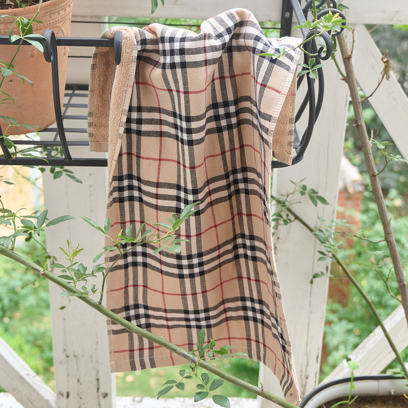 Class a 100% Pure Cotton Quick-Drying Towel Bao Bao British Plaid Face Towel Maternal and Infant Grade All-Cotton Absorbent Soft Face Towel